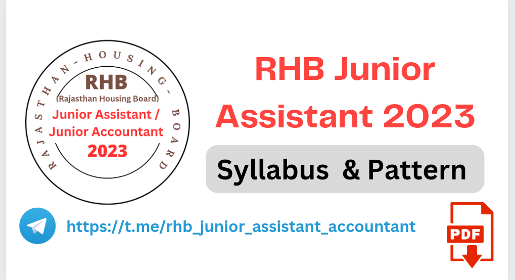 RHB 2023 Junior Assistant Syllabus and Pattern